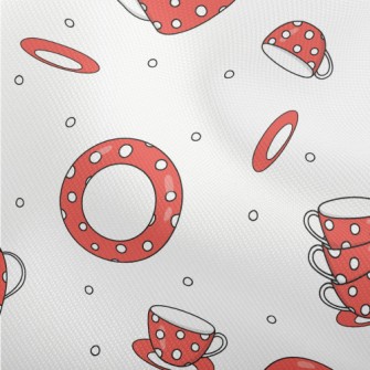 Red Background With White Dots Dobby