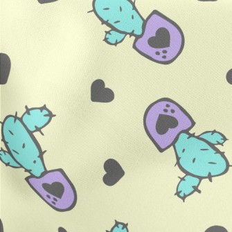 Purple Flowerpot Cactus Stretch Ponte