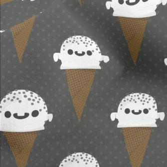 Ghost Shaped Ice Cream Cone Micro Fleece