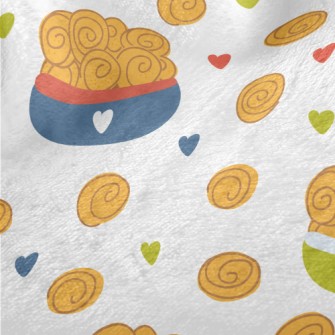 Hand Drawn Sweet Bread Minky