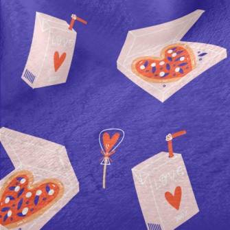 Valentine's Day Heart Pizz Minky