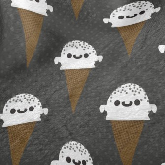 Ghost Shaped Ice Cream Cone Minky