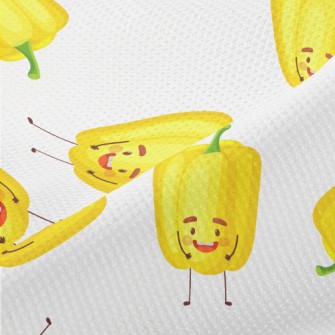 Cute Yellow Bell Pepper Piqué