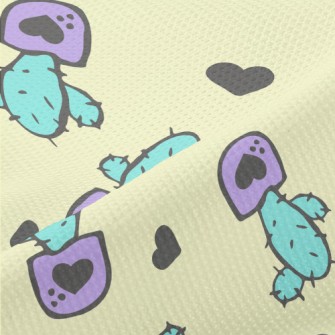 Purple Flowerpot Cactus Piqué