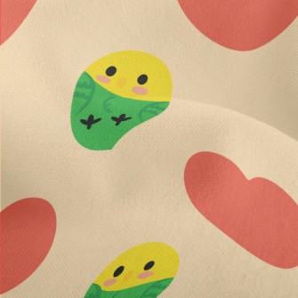 Love Heart And Cute Parrot Lightweight Performance Linen