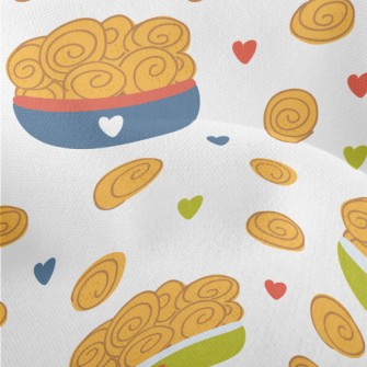 Hand Drawn Sweet Bread Lightweight Performance Linen