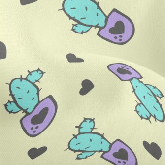 Purple Flowerpot Cactus Lightweight Performance Linen