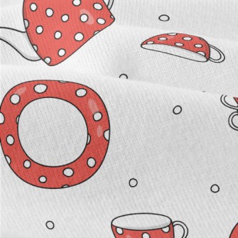 Red Background With White Dots Modern Jersey