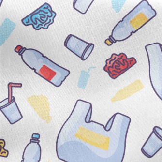 Cartoon Supermarket Bottled Wa Jersey Backed Fleece