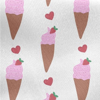 Strawberry Flavored Cone Jersey Backed Fleece