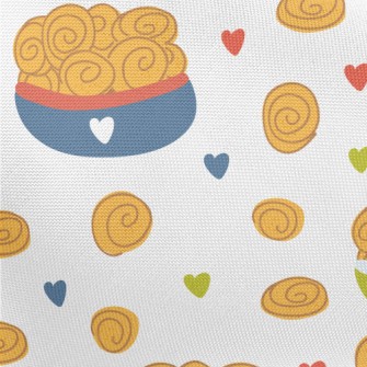 Hand Drawn Sweet Bread Pongee