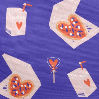 Valentine's Day Heart Pizz Pongee