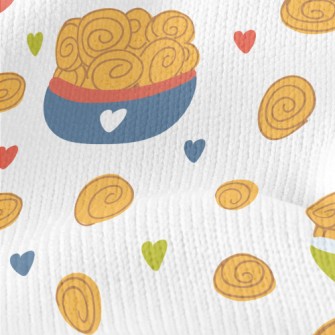 Hand Drawn Sweet Bread Stretch Jersey