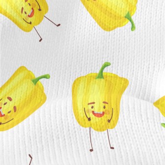 Cute Yellow Bell Pepper Stretch Jersey