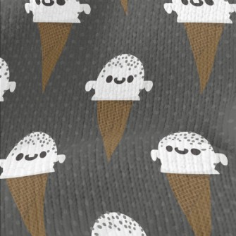 Ghost Shaped Ice Cream Cone Stretch Jersey