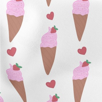 Strawberry Flavored Cone Lightweight Cotton Poplin