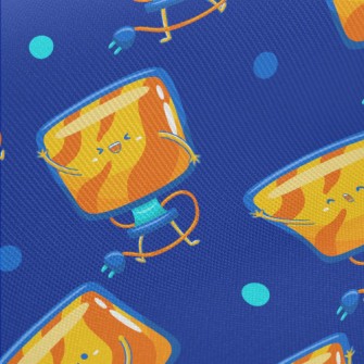 Cartoon Computer Screen Midweight Cotton Poplin
