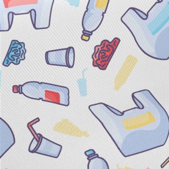 Cartoon Supermarket Bottled Wa Midweight Cotton Poplin