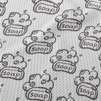 Hand Drawn Soap Doodle Birdseye Piqué