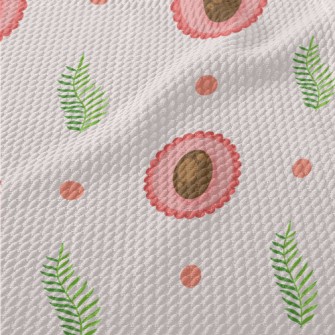 Cartoon Tropical Fruits Birdseye Piqué