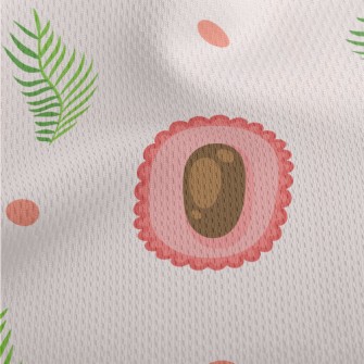 Cartoon Tropical Fruits Athletic Mesh Flat Back