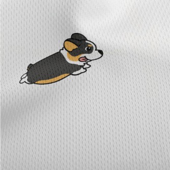 Cute Black Corgi Athletic Mesh Flat Back