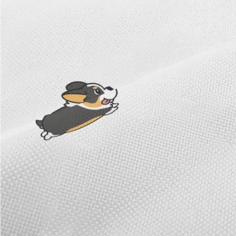 Cute Black Corgi Performance Linen