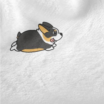 Cute Black Corgi Minky