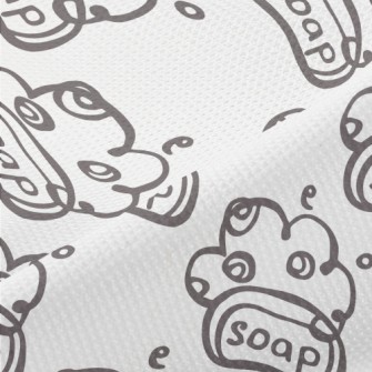 Hand Drawn Soap Doodle Piqué