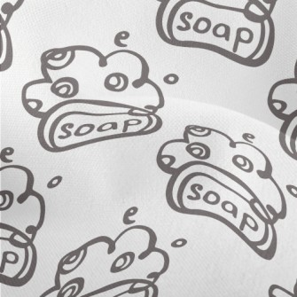 Hand Drawn Soap Doodle Lightweight Performance Linen