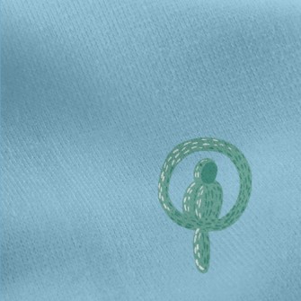 Green Parrot Balloon Jersey Backed Fleece