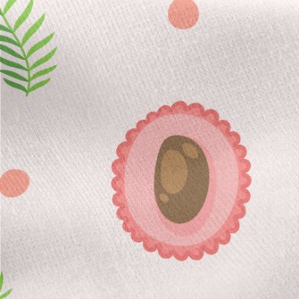 Cartoon Tropical Fruits Jersey Backed Fleece