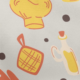 Hand Drawn Kitchen Utensils Pongee