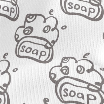 Hand Drawn Soap Doodle Stretch Jersey