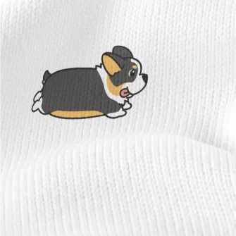 Cute Black Corgi Stretch Jersey