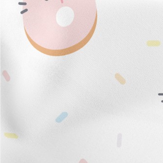 Cat Shaped Donuts Lightweight Cotton Poplin