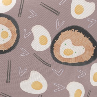 Kimchi Fried Rice With Fried E Midweight Cotton Poplin