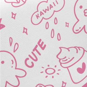 Cute Graffiti For Girls Midweight Cotton Poplin