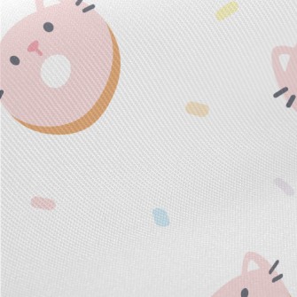 Cat Shaped Donuts Midweight Cotton Poplin
