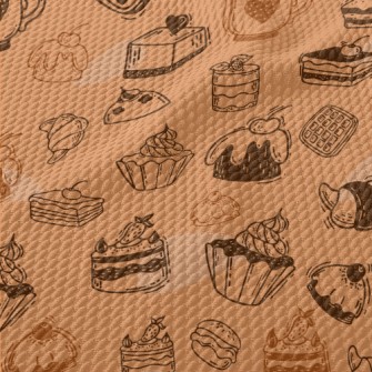 Doodle Cakes And Desserts Birdseye Piqué