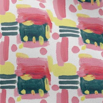 Watercolor Pink And Black Yell Chiffon