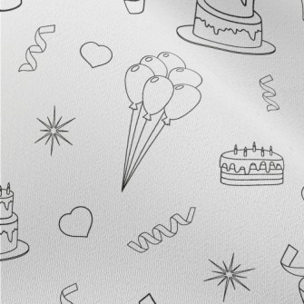Birthday Party Pattern Chiffon
