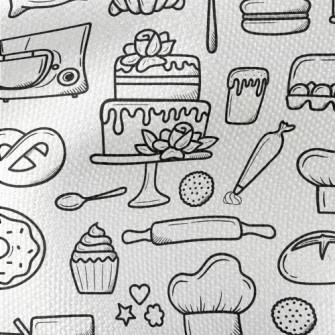 Cake, Bread And Baking Tools Waterproof Canvas