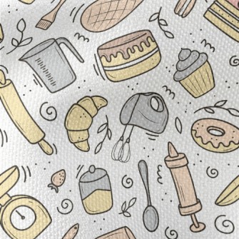 Various Baking Tools And Desse Waterproof Canvas