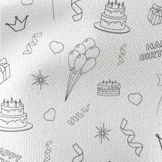 Birthday Party Pattern Waterproof Canvas