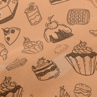 Doodle Cakes And Desserts Performance Linen