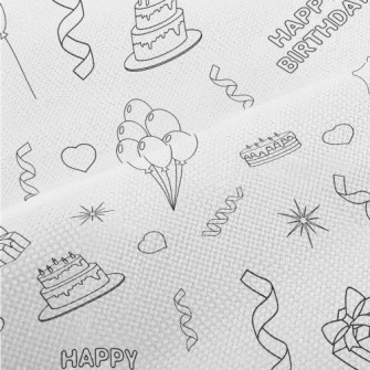 Birthday Party Pattern Performance Linen