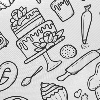 Cake, Bread And Baking Tools Twill