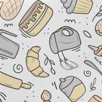 Various Baking Tools And Desse Twill