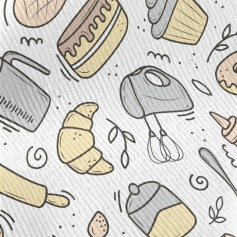 Various Baking Tools And Desse Standard Corduroy